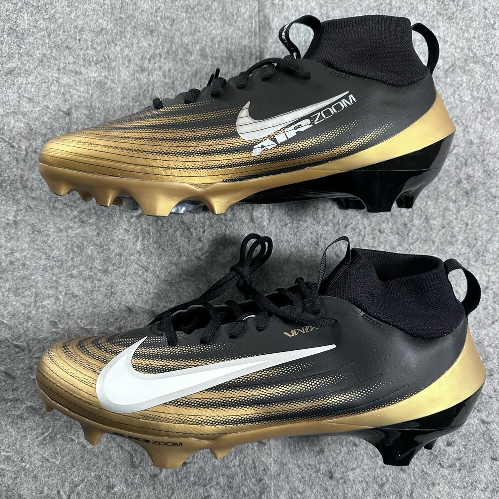 Nike Zoom Air Vapor Pro 1 'Black Metallic Gold Cleats Men's Size 11.5 FB3298-003